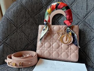 Dior - Small Lady Dior My ABC Bag Peony Pink Cannage Lambskin - Women