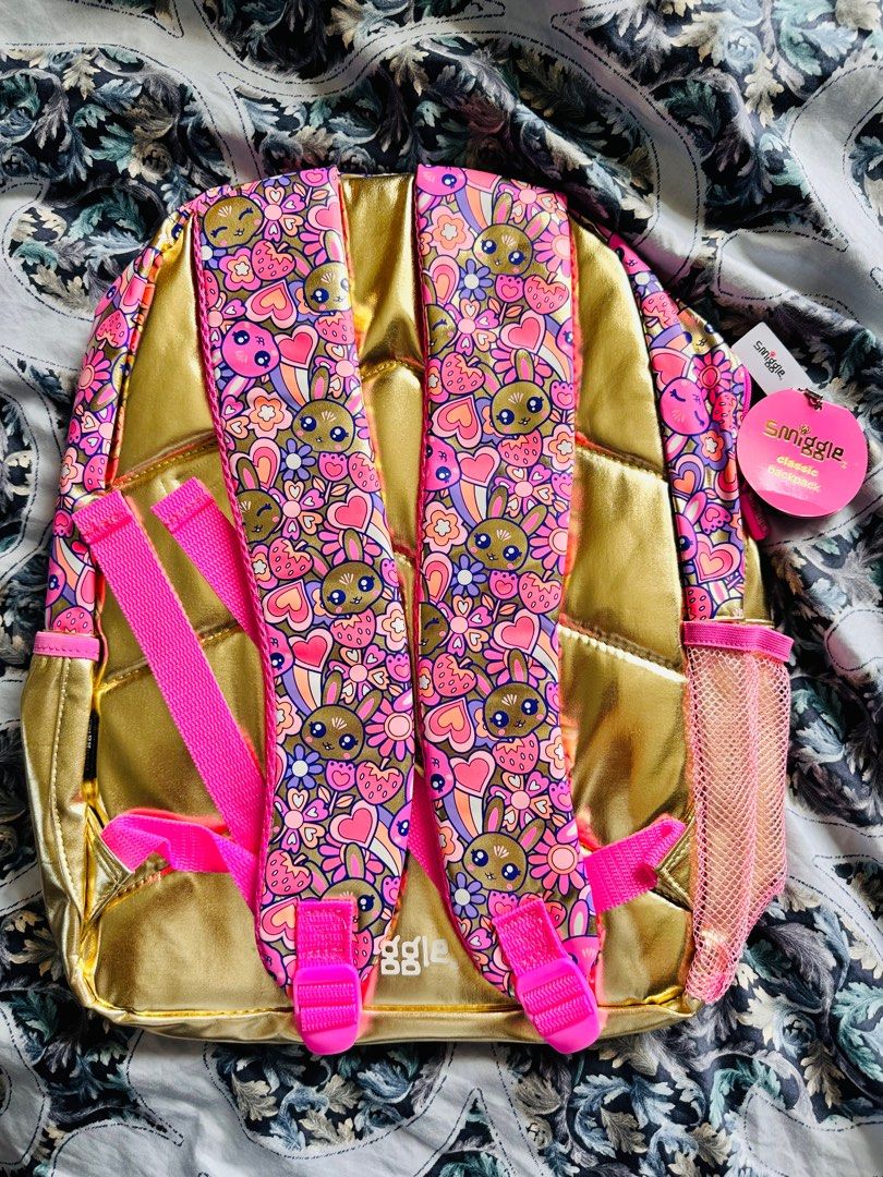 Smiggle gold backpack top