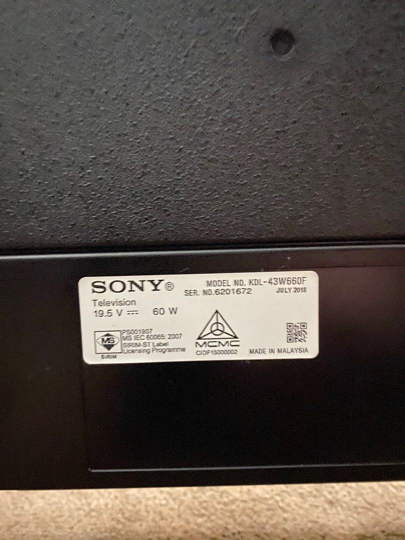 Sony (KDL 43W660F) 43inch FOR SALE, TV & Home Appliances, TV