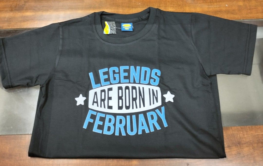 Statement Shirt (Category: Tshirts & Polo Shirts ) located in Quezon City. Submitted by simpyirresistable (Listing ID 1252010493, Image 1). Description: Born on Feb Tshirt Black color Standard Size Size Small and Medium Nagkamali ng Printing Transfer IT Brand, Makapal Maganda.. Pede pang regalo.