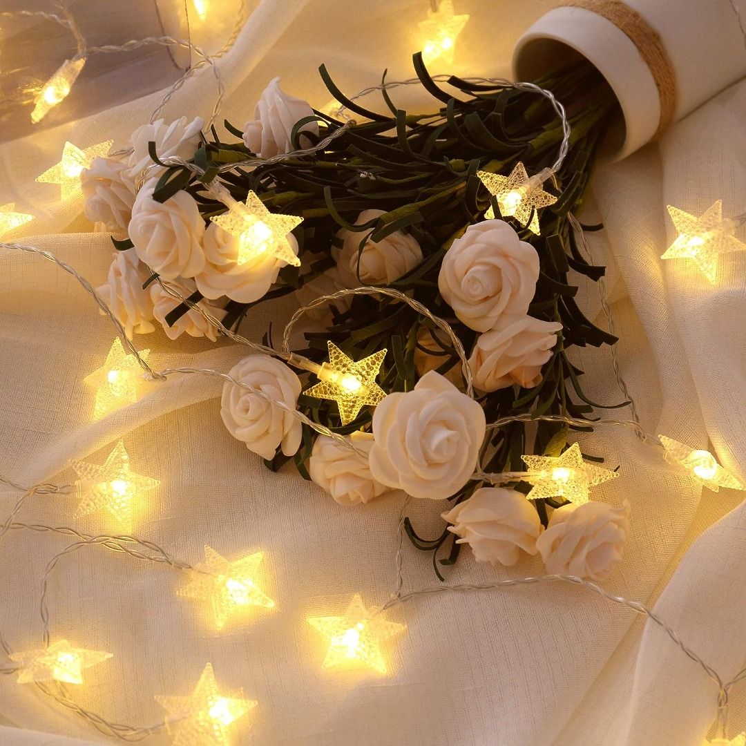 𝐅𝐑𝐄𝐄 𝐃𝐄𝐋𝐈𝐕𝐄𝐑𝐘 Star String Lights - 80 LED 10M Fairy Lights -  USB/Battery, Waterproof, 8 Modes Remote Control - Warm White, Furniture &  Home Living, Lighting & Fans, Lighting on Carousell