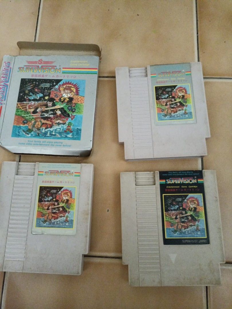 Supervision Entertainment Nintendo NES Game Cartridge Ballon Fight,  Dangerous Island, Sky Destroyer, Video Gaming, Video Games, Nintendo on  Carousell