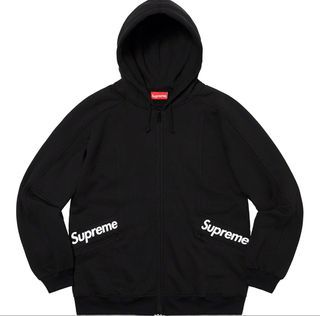 Supreme SS18 Sleeve Embroidery Hooded Sweatshirt Red - Size M - AUTHENTIC