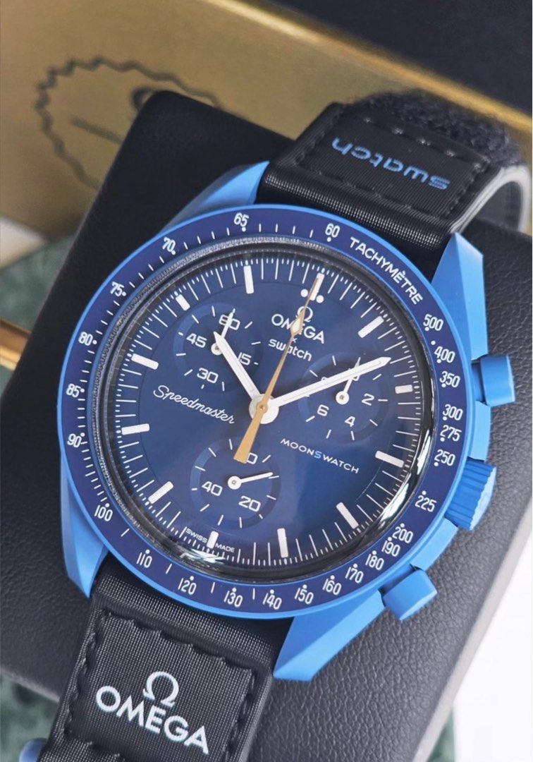 swatch omega MISSION TO NEPTUNE 正規品　新品 Swatch x Omega Bioceramic Moonswatch Mission to Neptune