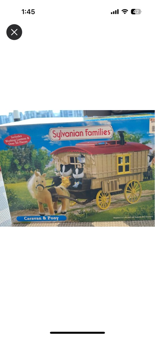 Sylvanian families caravan and pony Hobbies Toys Toys Games