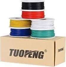 TUOFENG 18AWG PVC Electric Wire Kit, 6 Assorted Colors, 16.4m