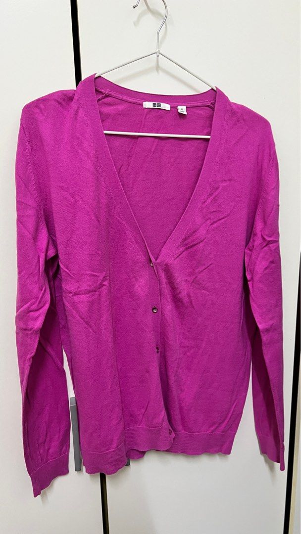 Uniqlo UV Protection Cardigan Fuchsia Women s Fashion Coats