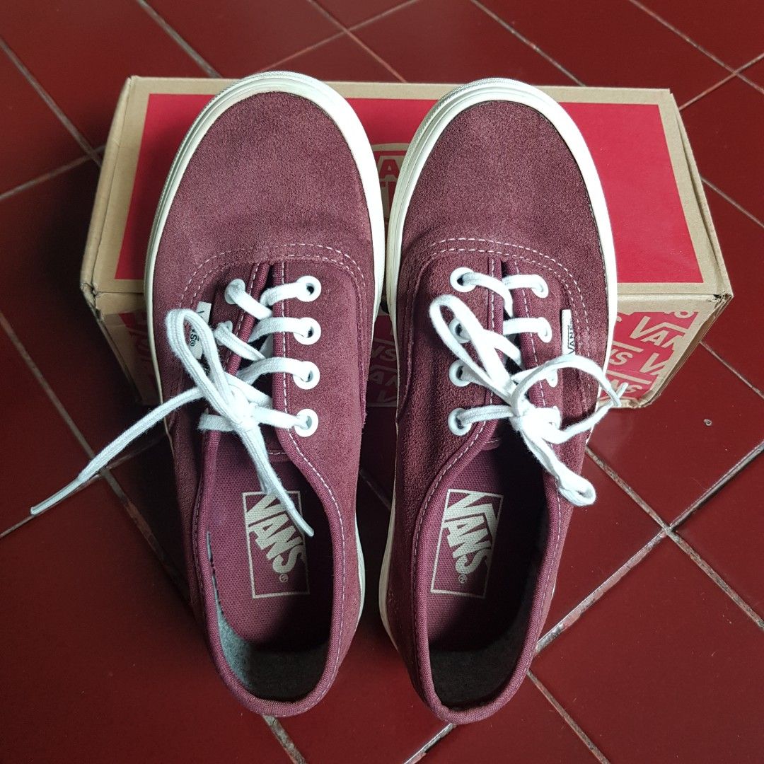 Vans for uzun girls maroon