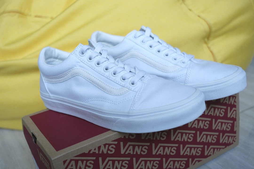 All white clearance original vans