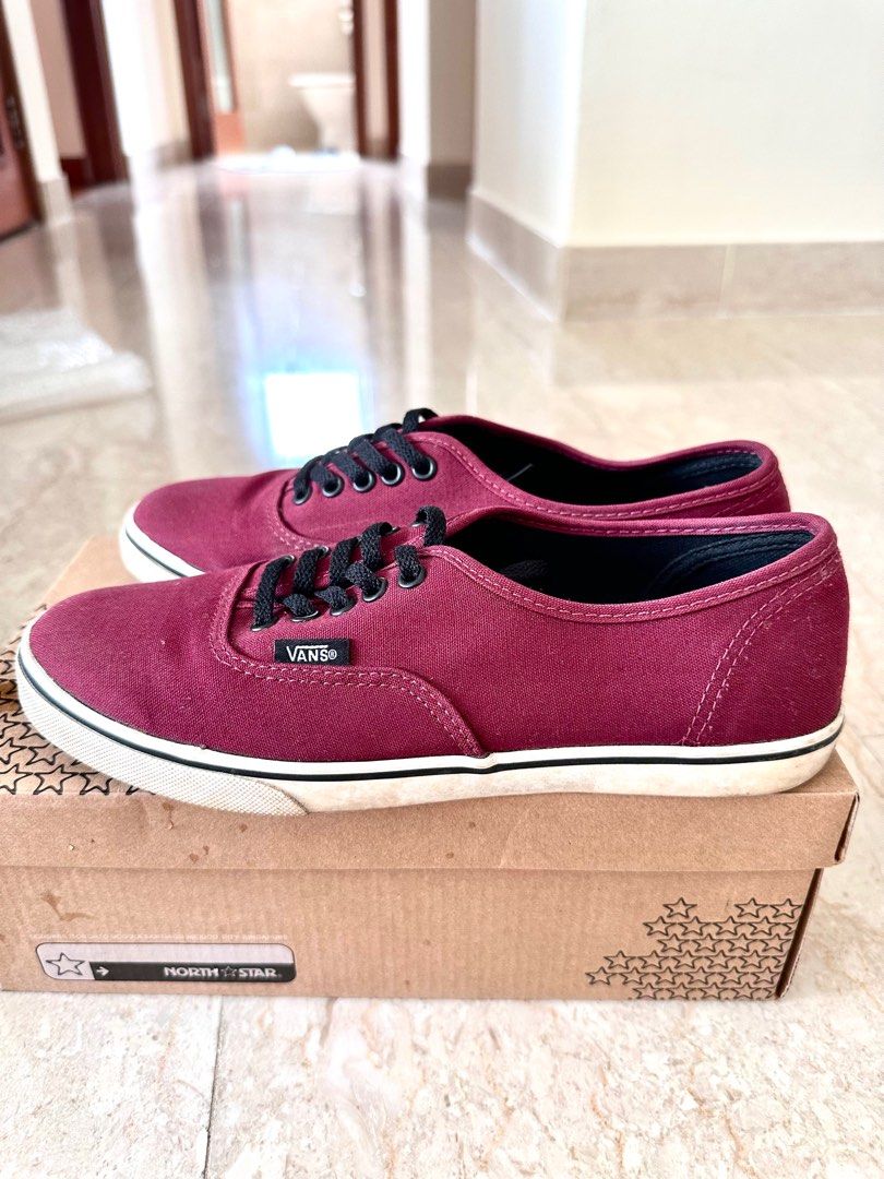 Vans Sneakers In Burgundy Size 38 (Authentic), Women'S Fashion, Footwear,  Sneakers On Carousell