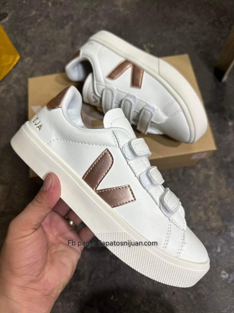 White rose cheap gold sneakers