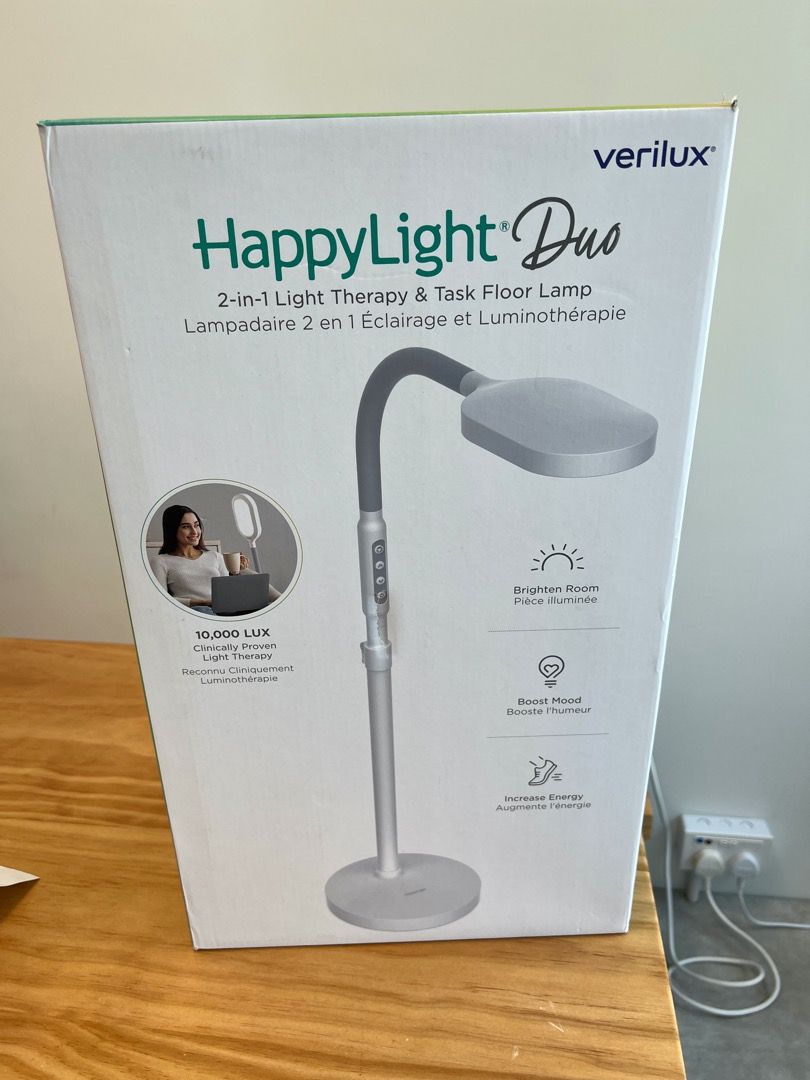 HappyLight® Duo - 2-in-1 Light Therapy & Task Floor Lamp - Verilux