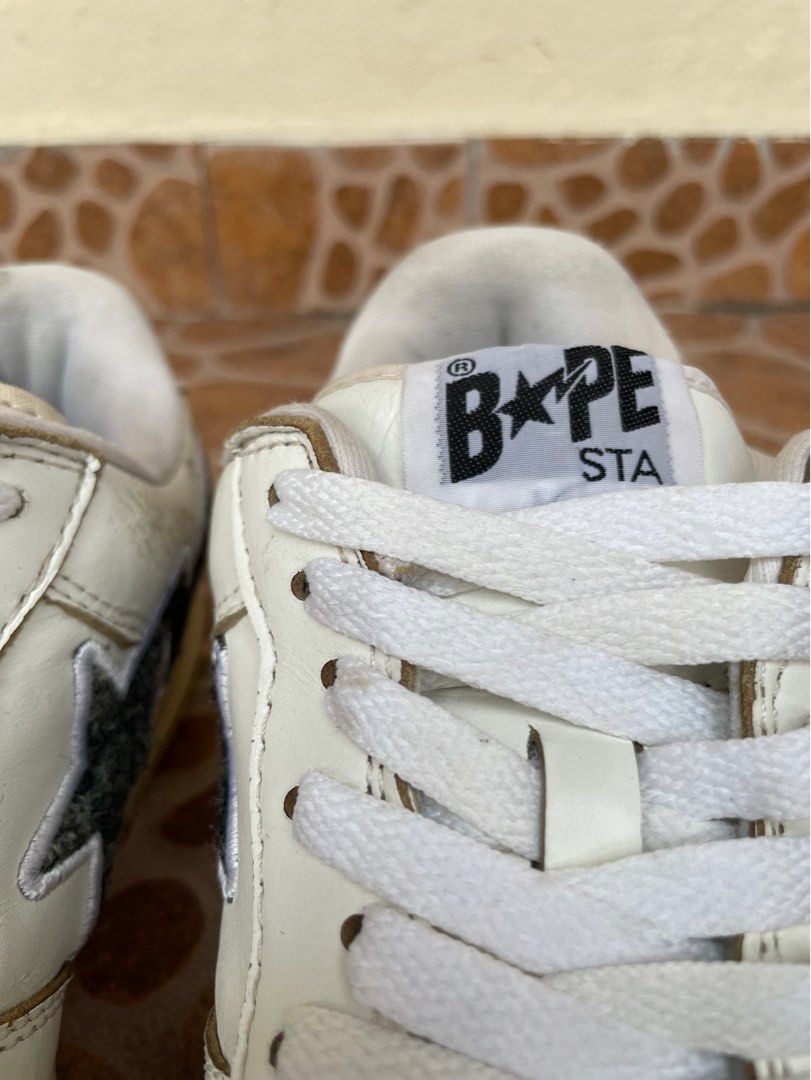 Vintage Y2K Bapesta Wool Plaid Logo Men s Fashion Footwear