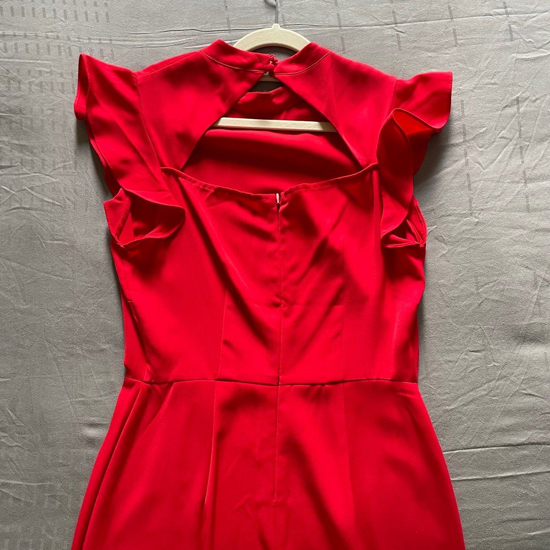 Warehouse Red Midi Dress Women s Fashion Dresses Sets Dresses