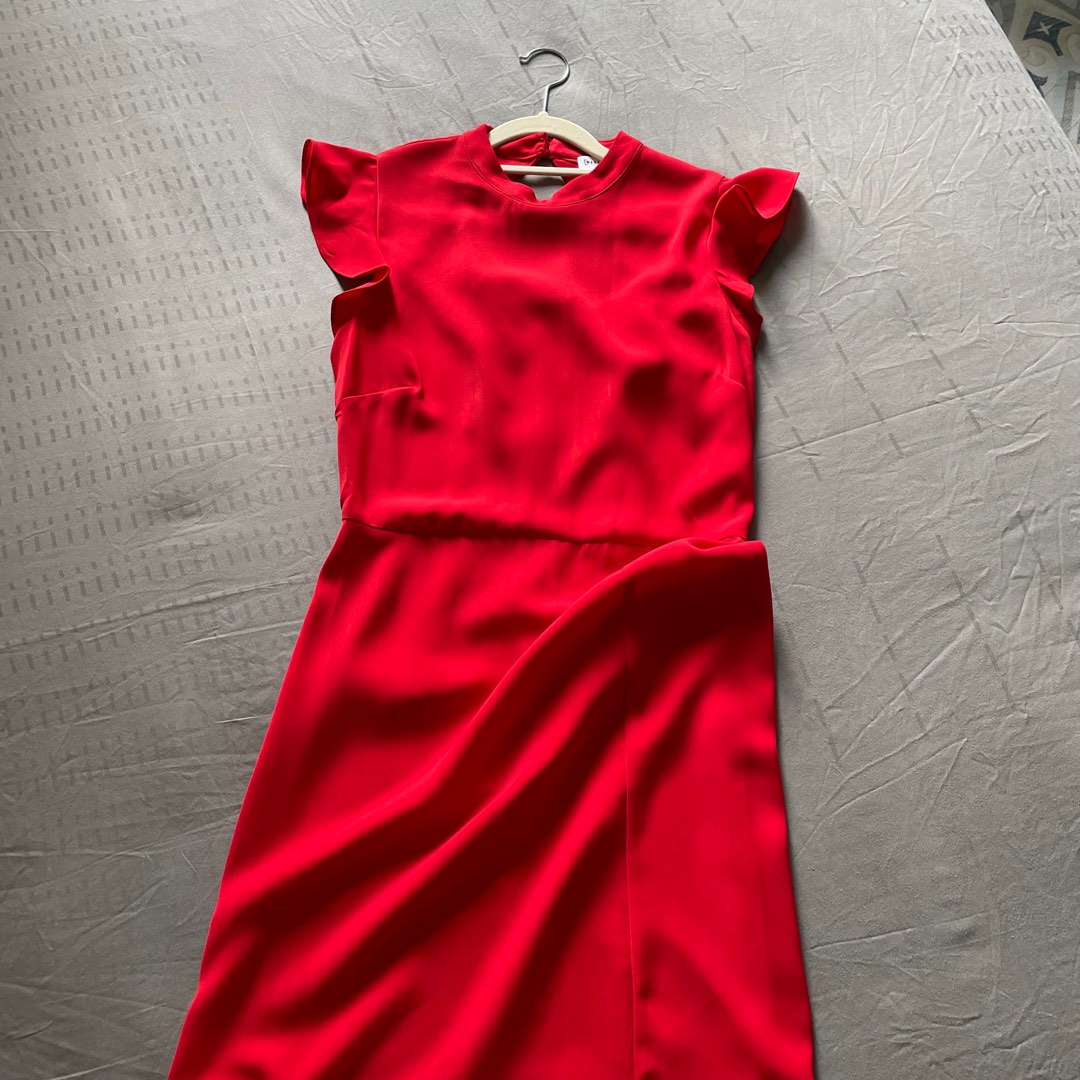 Warehouse Red Midi Dress Women s Fashion Dresses Sets Dresses