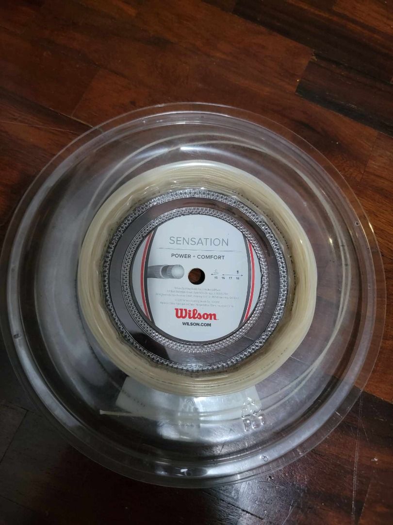 Wilson Sensation 16g Tennis string reel, Sports Equipment, Sports & Games,  Racket and Ball Sports on Carousell