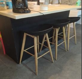 Wooden bar table (chairs not included) 110 x 80 x 185 cm