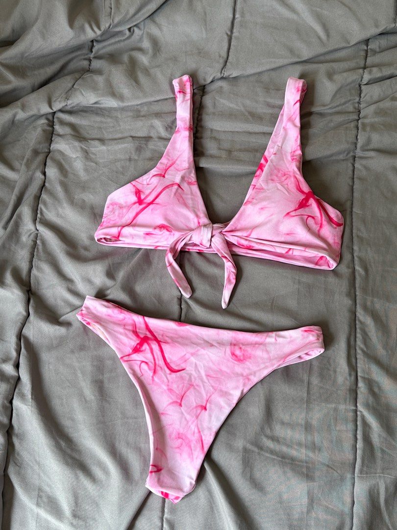 Zaful Bikini M marble Pink Women s Fashion Swimwear Bikinis