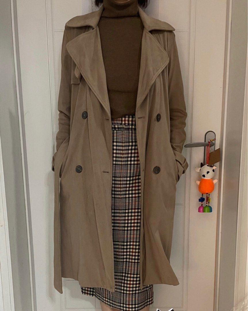 Zara brown 2024 trench coat