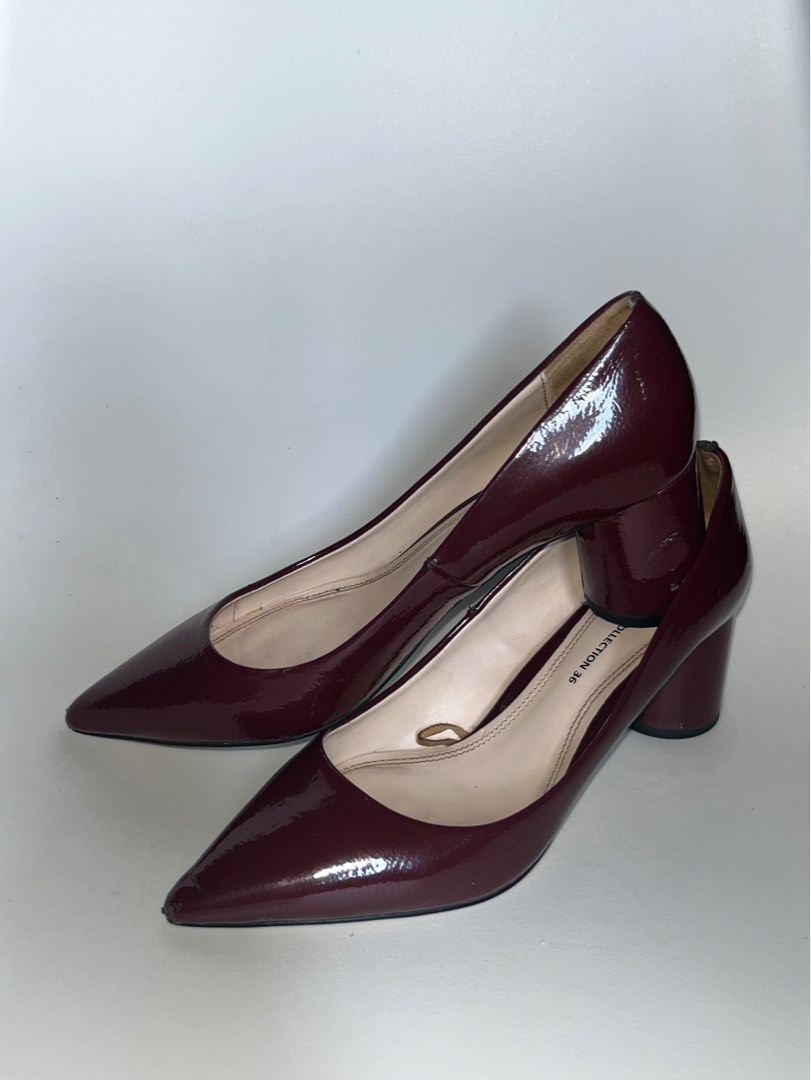 Zara sale burgundy heels