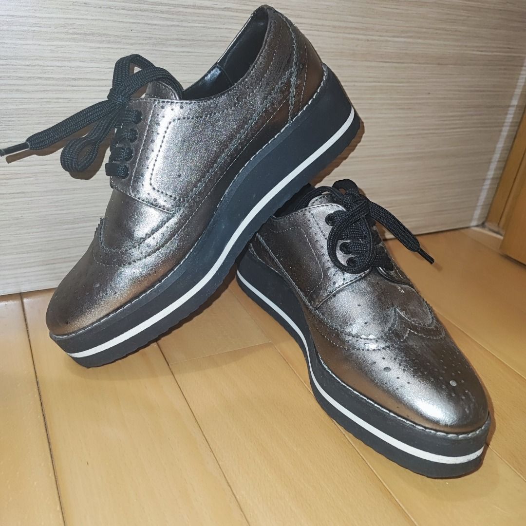 Platform brogues zara deals