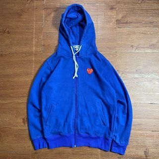 Zipper Hoodie Play CDG Blue Second Original