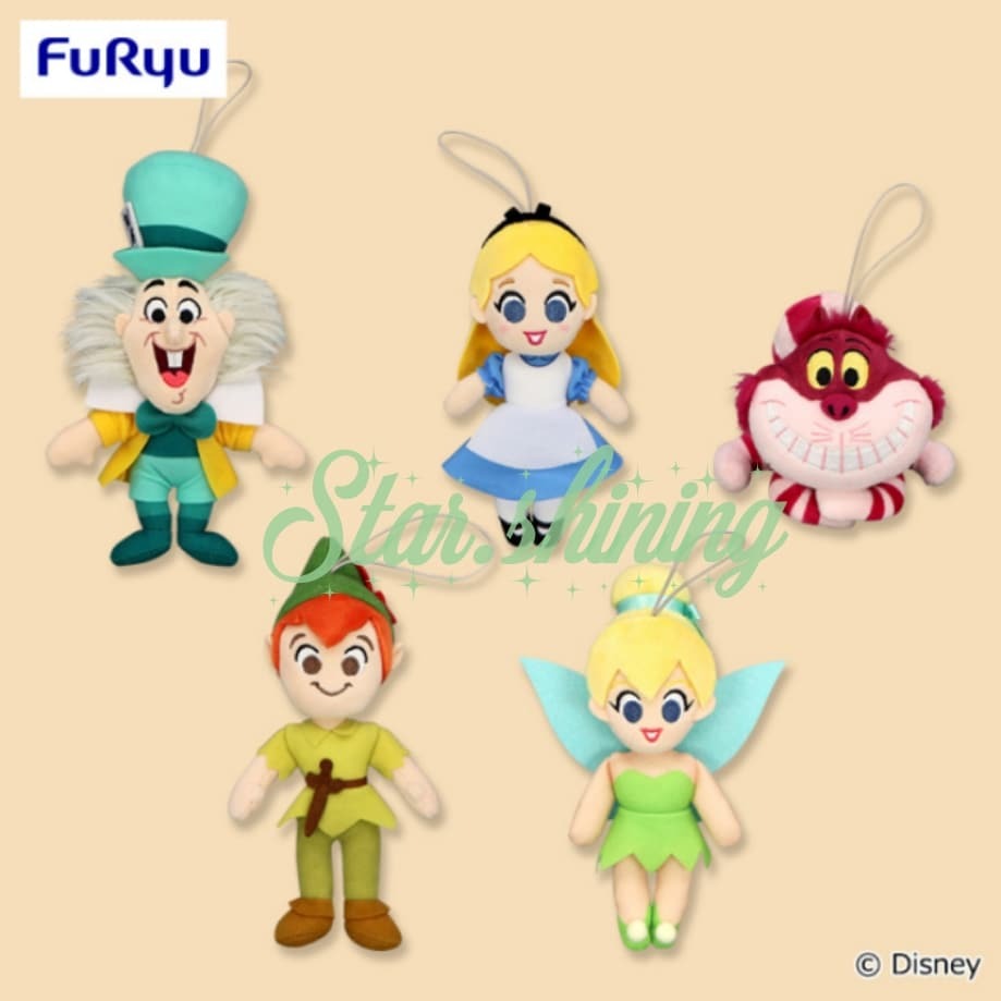 日版迪士尼100周年紀念公仔Alice in Wonderland Peter Pan Tinker Bell Disney sega furyu  小飛俠愛麗絲愛麗斯夢遊仙境妙妙貓奇妙仙子小仙女100th limited disney plushie plush toy 娃娃玩偶掛飾,  興趣及遊戲, 玩具& 遊戲類- Carousell