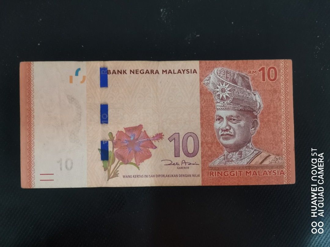 12th Series RM10 Malaysia Sign Zeti Prefix ZD Replacement Banknote ...