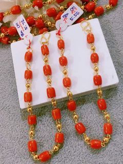 18K Chinese Gold corales bracelet