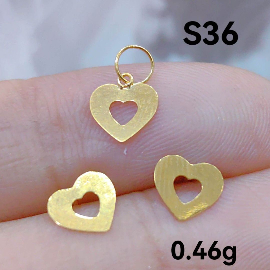 18k Open Heart Set, Women's Fashion, Jewelry & Organizers, Necklaces on ...