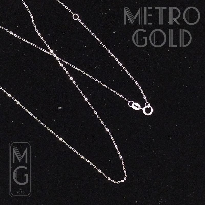 18k Saudi white gold fine Tauco chain on Carousell