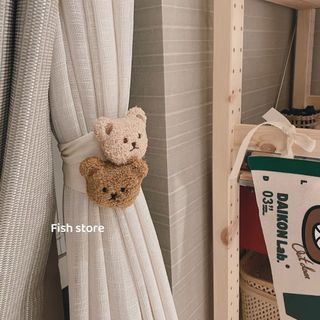 ☁︎︎*°可愛毛絨立體小熊🐻窗簾綁帶