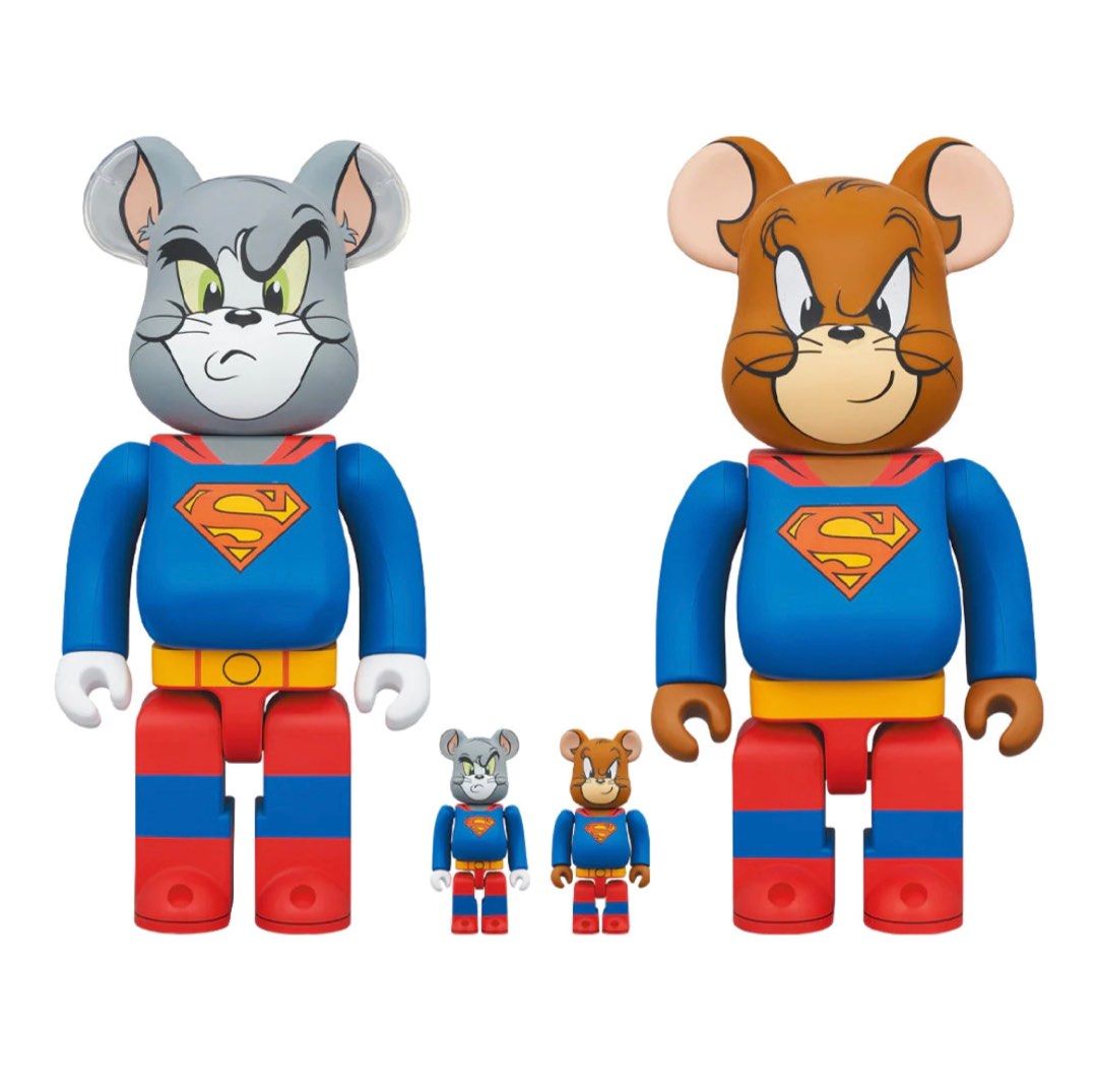 日版) BE@RBRICK TOM and JERRY as SUPERMAN 100％ & 400% bearbrick 