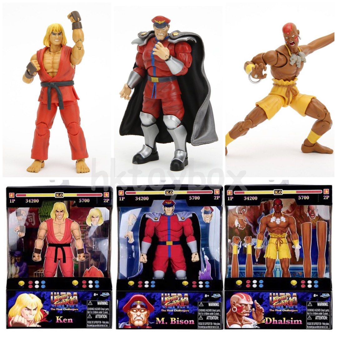 預訂) Jada Toys 1/12 Street Fighter Wave 2 - Ken/M.Bison/Dhalsim