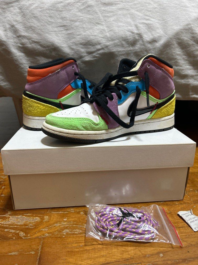 Air jordan 1 mid light bulb hot sale