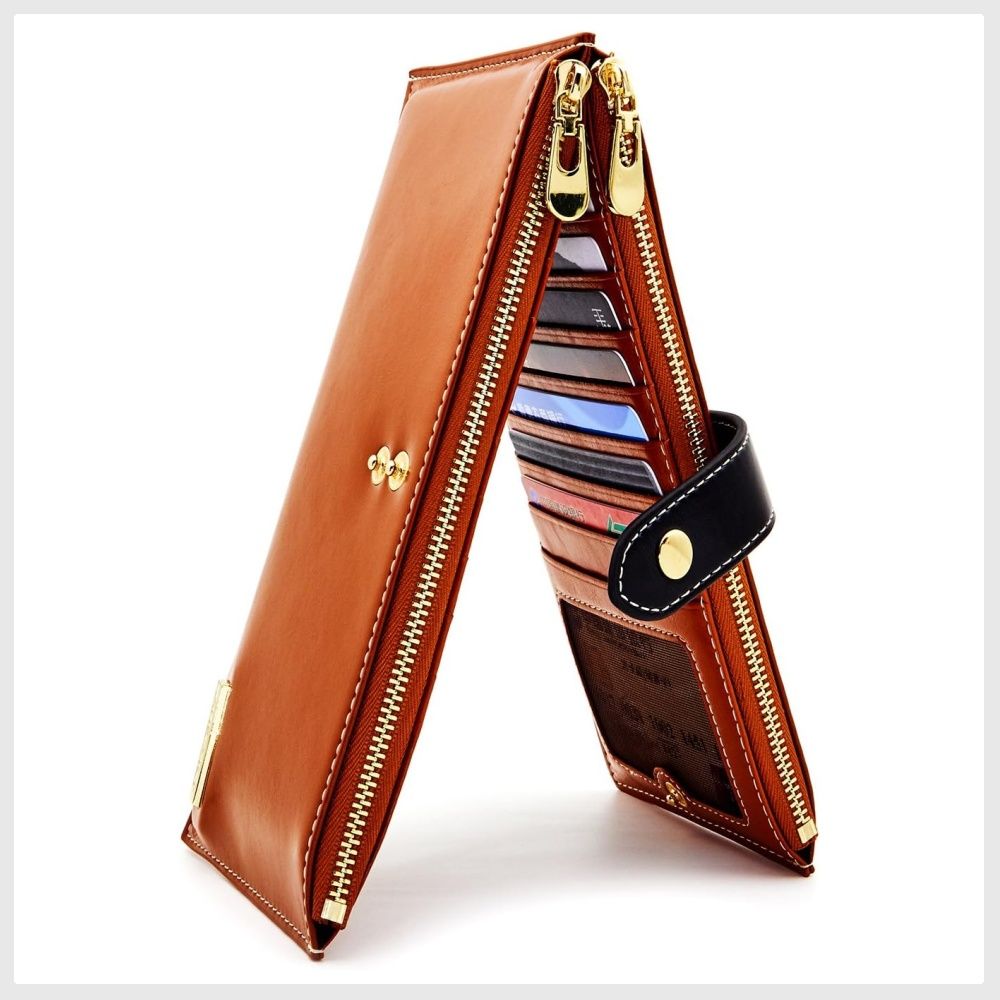 ANDOILT Women Leather Wallet RFID Blocking Credit Card Holder