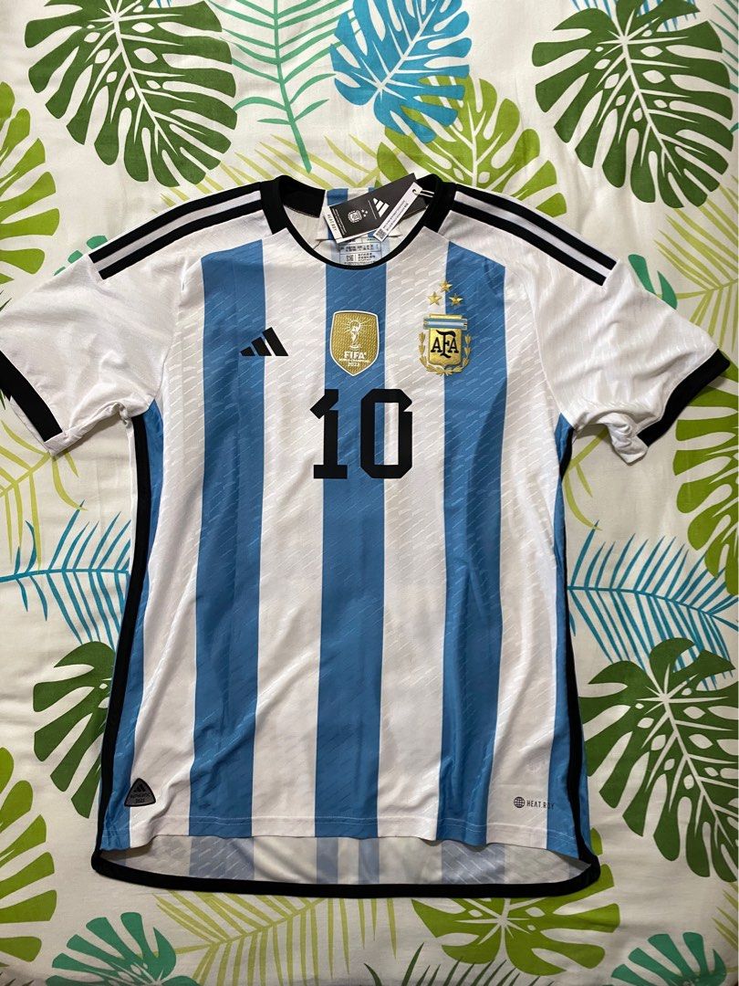 J. ALVAREZ #9 Argentina Soccer Jersey Champions 3 Stars Home Custom World  Cup Jersey 2022