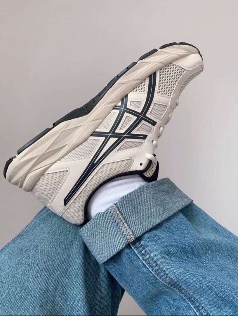 Asics Gel Contend 4 Cream Black Men s Fashion Footwear Sneakers