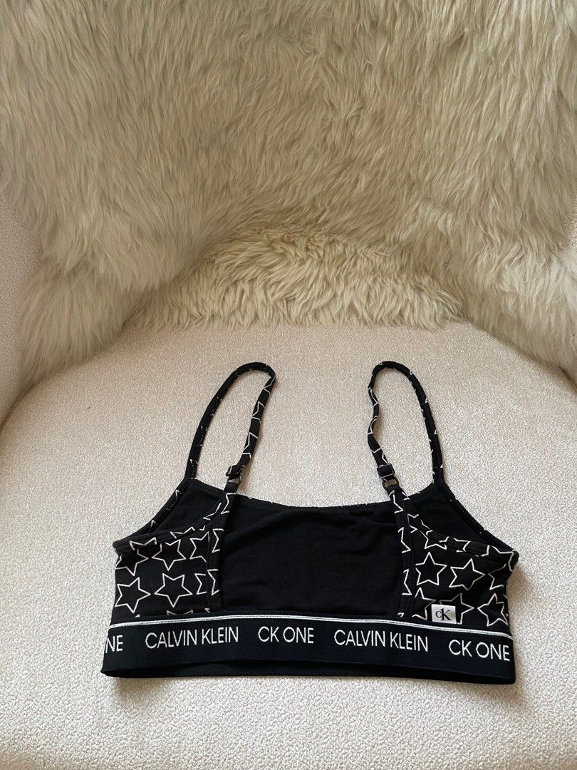 Calvin Klein CK One Cotton unlined bralette in black