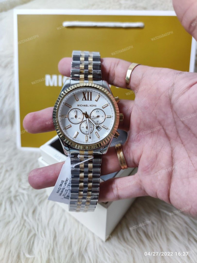 Original Michael Kors MK8344 Lexington Chronograph Stainless Steel Watch  With 1 Year Warranty For Mechanism | Lazada PH