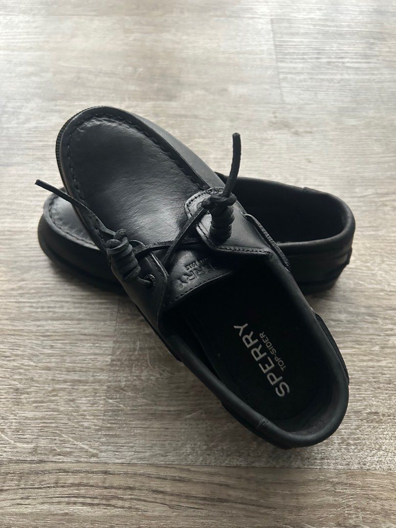 Authentic Sperry Top Sider Black school shoes schoolshoes boys