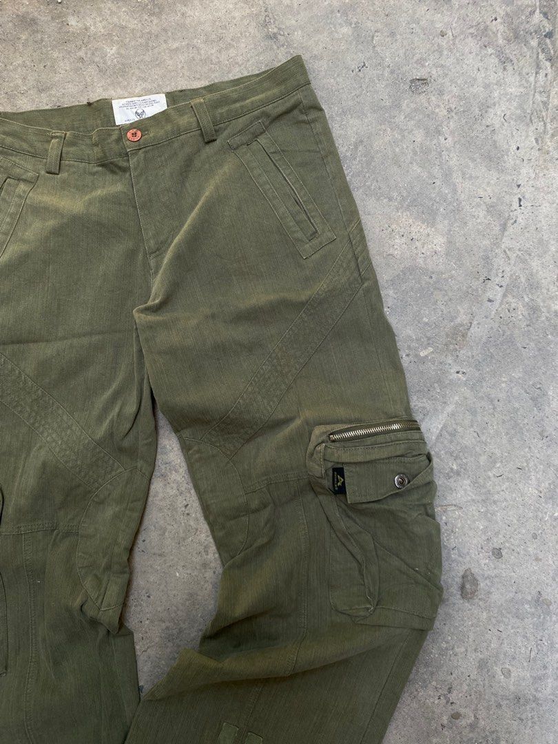 Pantalon Cargo Avirex Vert Olive - Taille W33/L30 - Occasion Très Bon état - Homme