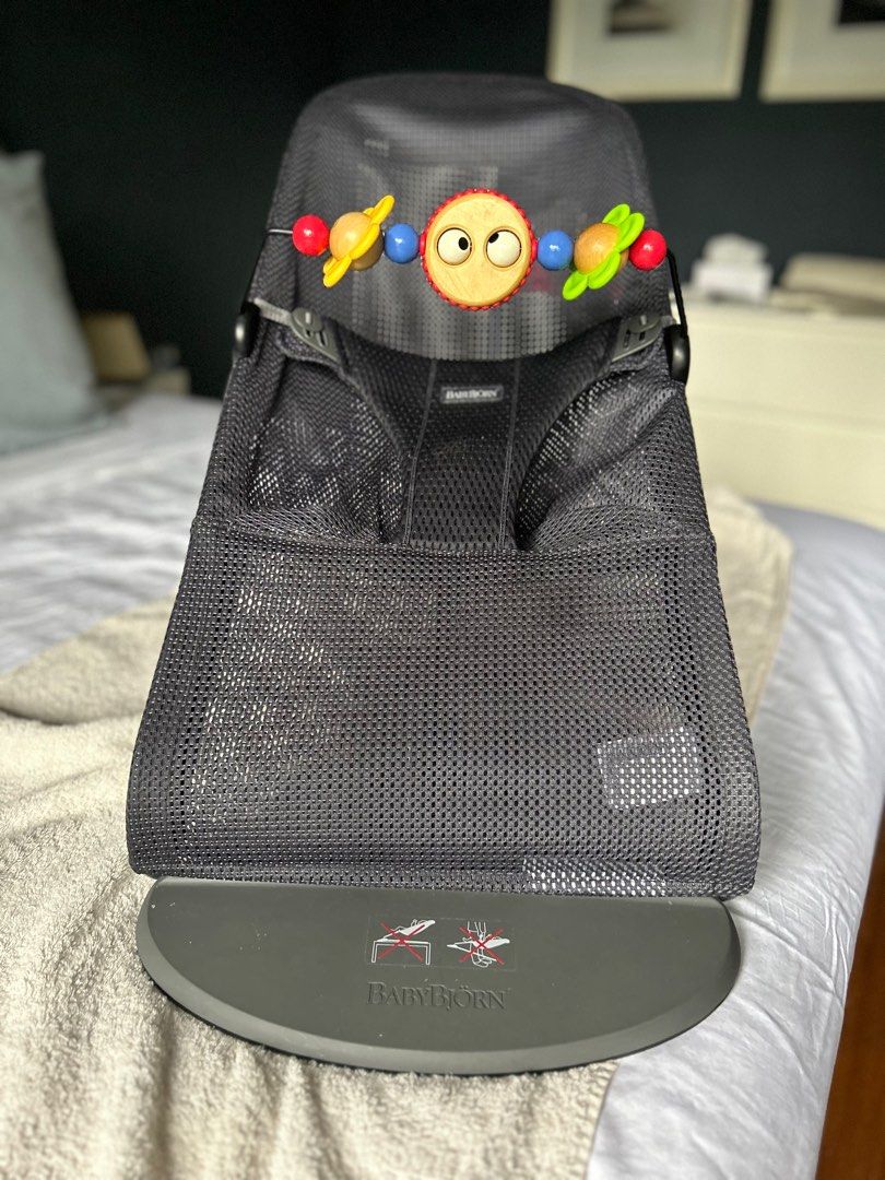 Baby Bjorn Bouncer Mesh, Anthracite with Googly Eyes, Babies & Kids