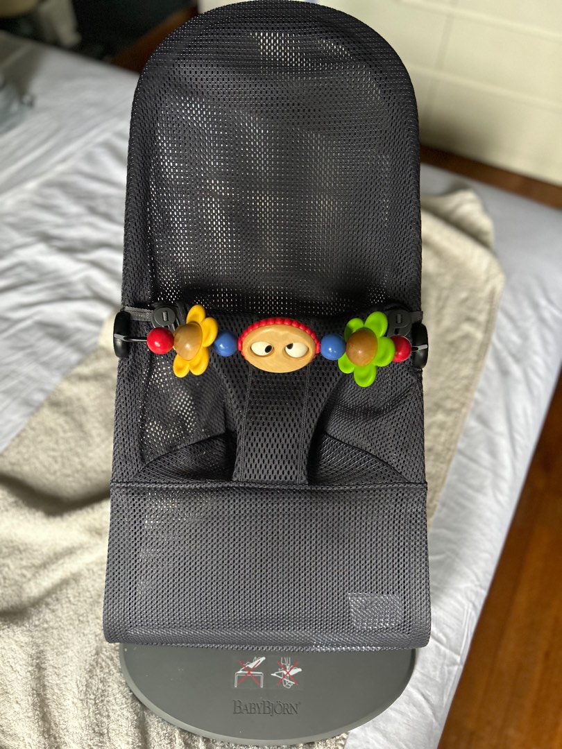 Baby Bjorn Bouncer Mesh, Anthracite with Googly Eyes, Babies & Kids