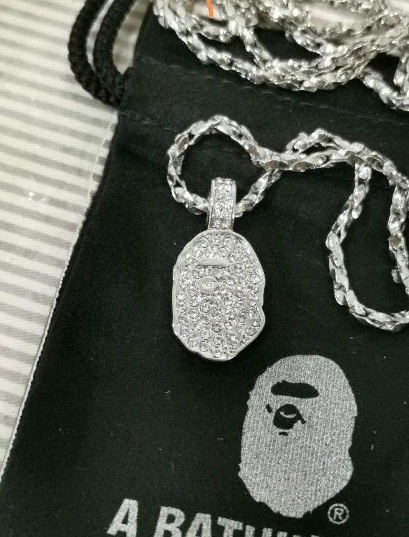Bape rhinestone necklace shop