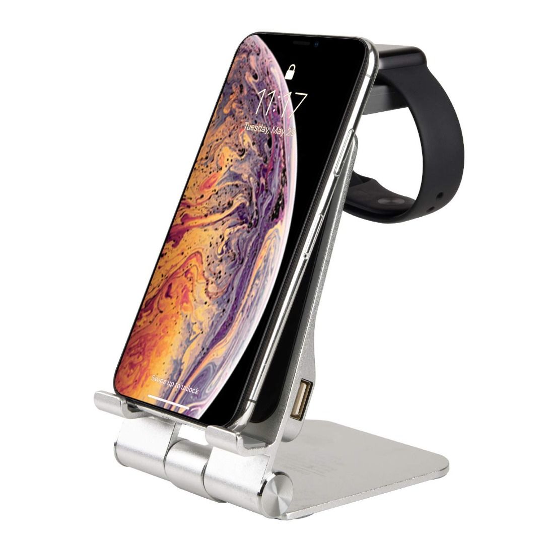 BLACK Wireless Charger and iWatch Stand, 2 in 1 Charging Dock Station for  iPhone 11/11 Pro/Xs Max/Xs/Xr/X/8/8 Plus and Watch Series 5/4/3/2/1,  Computers  Tech, Parts  Accessories, Chargers on Carousell