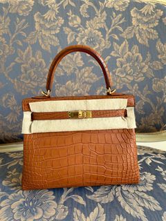 Hermes kelly 25 retourne 8F Gris Etain, Luxury, Bags & Wallets on Carousell