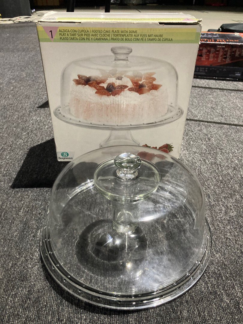 Amazon.com: Homeries Acrylic Cake Stand with Dome Cover (6 in 1)  Multi-Functional Serving Platter and Cake Plate - Use as Cake Holder, Salad  Bowl, Platter, Punch Bowl, Desert Platter, Nachos & Salsa