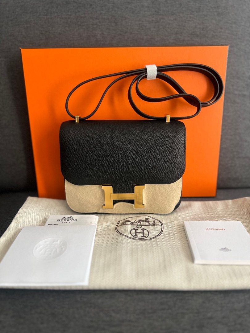 Hermes Constance mini Mirror Black Epsom leather Gold hardware