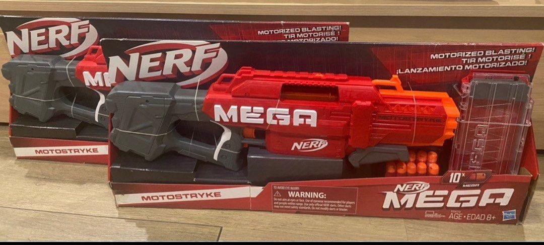 Brand New Nerf Mega Motostryke (Category: Action & Battle Toys) located in Manila. Submitted by illuminatenova (Listing ID 1252118338, Image 2). Description: Brand New Nerf Mega Motostryke P1900 each! -brand new -in great condition -last price posted Pm me for more details! First to pay gets the item! Location: Sta Mesa Manila Payment: Gcash Delivery: Lalamove or Grab.